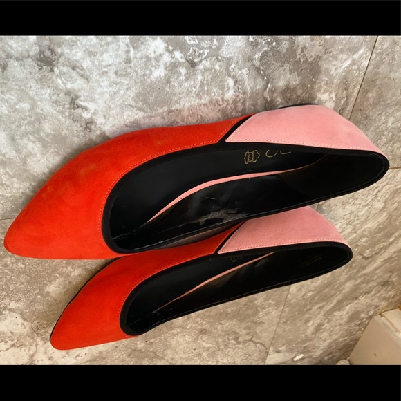 AWESOME two-tone ALDO baby-pink & strawberry-red flats! Great 4 spring &… - Picture 1 of 10